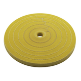 8" Yellow Treated Muslin Buff - 5/8" Arbor