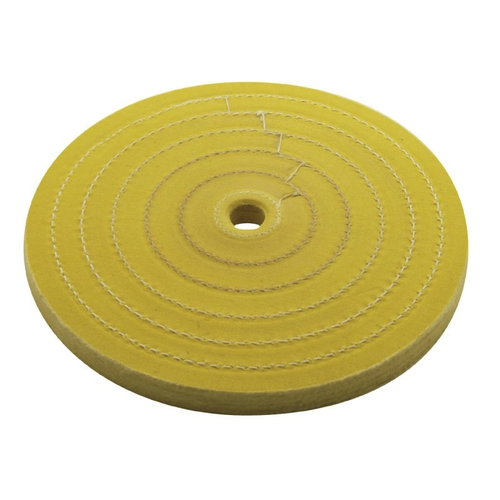 8" Yellow Treated Muslin Buff - 5/8" Arbor