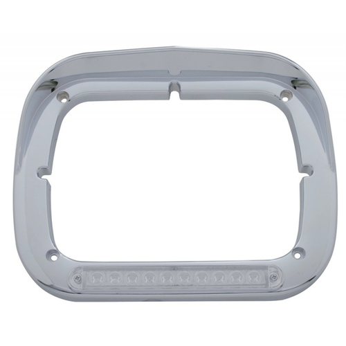 10 LED 5" x 7" Headlight Bezel With Visor