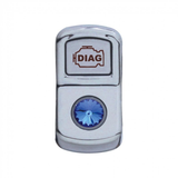 "Diagnostic" Rocker Switch Cover With Blue Crystal