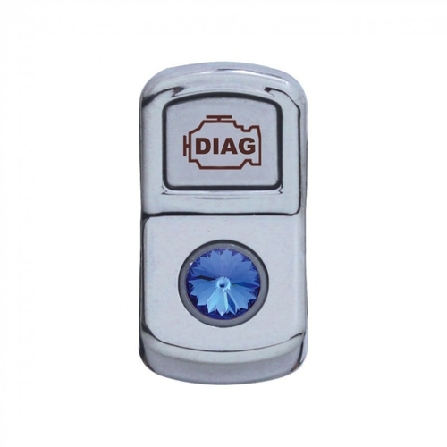 "Diagnostic" Rocker Switch Cover With Blue Crystal