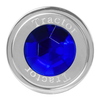 Blue Tractor Pin Hole Style Air Control Knob with Crystal on Top