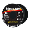 Black 14Ga Primary Wire 25Ft Roll W/Spool