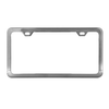 Plain 2 Holes License Plate Frames Polished Stainless Steel