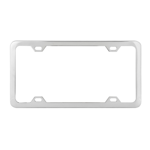 Plain 4 Holes License Plate Frames Polished Stainless Steel
