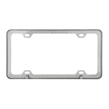 Plain 4 Holes License Plate Frames Polished Stainless Steel