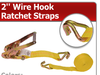 2” x 30" Ratchet Strap Wire Hook  (Box 1/10)