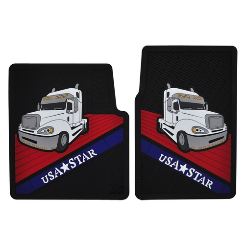 Rubber Floor Mats fits Freightliner Columbia (Set)