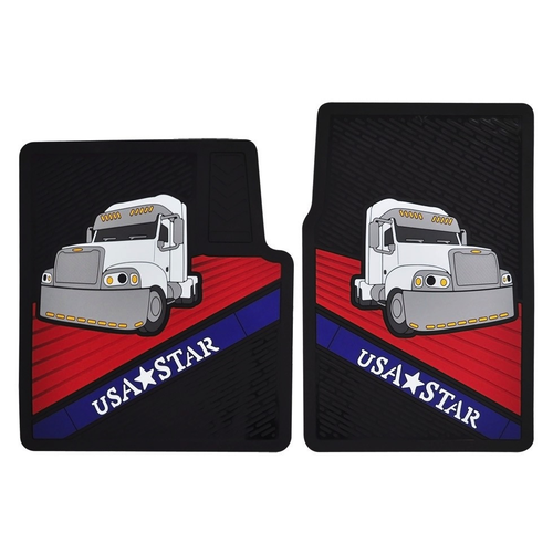 Rubber Floor Mats Fits Freightliner Century (Set)