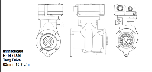 New Air Compressor Replacement For WABCO NS318 Engine Cummins ISM, L, M11 & N14
