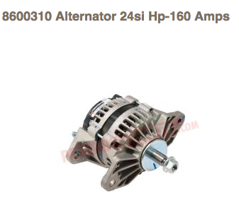 Alternator, 24Si, 160 Amps, 12V, J180-Hinge, Delco Remy