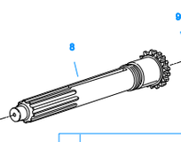 Input Shaft   1-3/4 X 12,12"-11605A