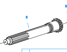 Input Shaft   1-3/4 X 12,12"-11605A