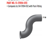 Turbo Pipe With Pyro Fitting Aluminized fits Freightliner