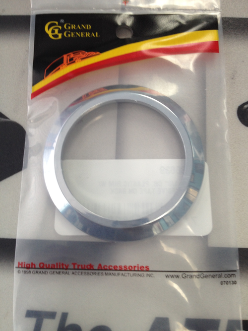 Chrome Plastic Rim 2-1/8 W/Adh Type On Back, Each