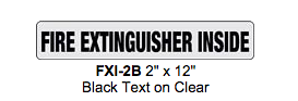 Fire Extinguisher  Inside Black Text On Clear