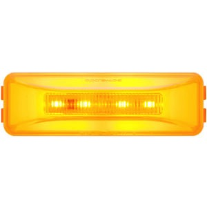 10 LED Rectangular Clearance/Marker Light - GLO Light - Amber LED/Amber Lens
