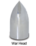 4-3/16" War Head  Chrome Plastic 33mm Lug Nut Cover Push-on