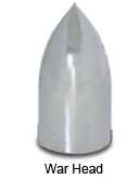 4-3/16" War Head  Chrome Plastic 33mm Lug Nut Cover Push-on