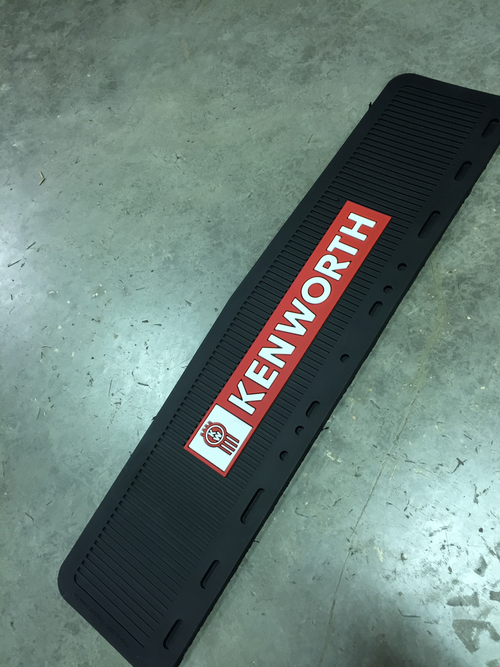 Top Of Quarter Fender Mudflap  16" x 17" fits Kenworth Logo in UNIT