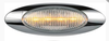 Amber/Clear M1 Led Marker/Clearance Light W/ Bezel, .180 Male Bullet Connectors