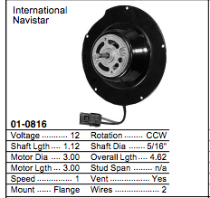Blower Motor fits International Navistar