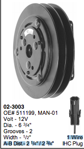 T/CCI COMPRESSOR PARTS 2 GROOVES