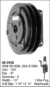 Compressor Clutch Assy (York Style) 2 Groove