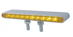 Chrome Plastic 10 LED 9" Double Face Auxiliary Light Bar