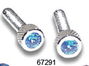Blue Long Dash Screws with Crystal on Top fits Kenworth 2001-2005