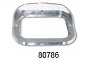 Rectangular Chrome Plastic Rim W/Visor 5-1/4”