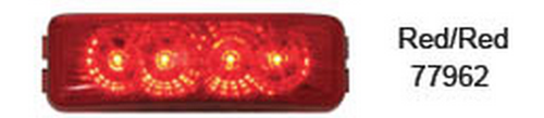 Medium Rectangular Spyder LED Marker Light 4 LEDs 12V