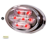 2 Chrome Clearance Marker 7 Led Red Clear Lens