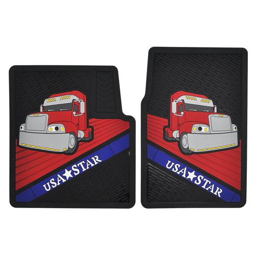 Rubber Floor Mats Fits Freightliner Century (Set)