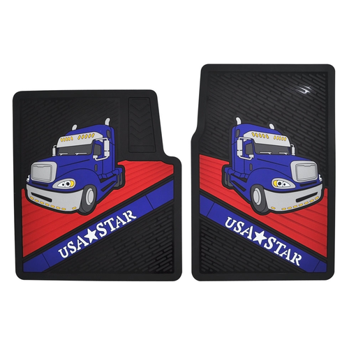 Rubber Floor Mats fits Freightliner Columbia (Set)
