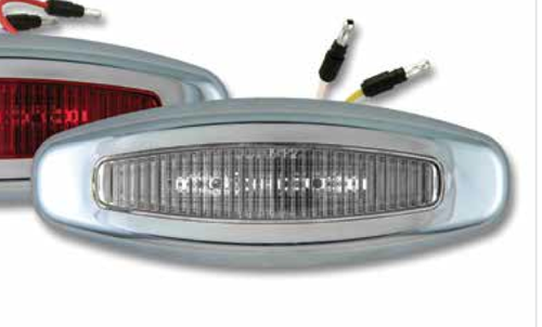 Crew Light Led Clear/Red W/2 Bullet Plugs & Bezel