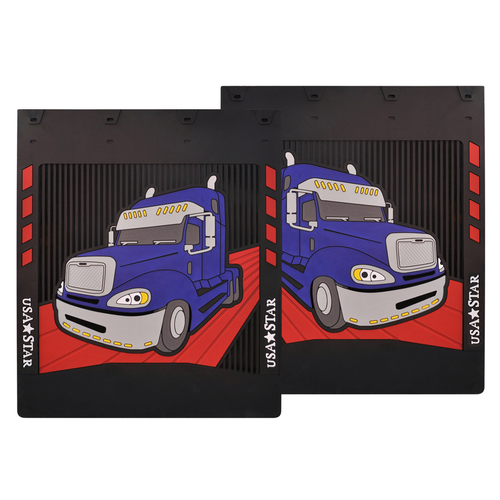 Rubber Mud Flaps Fits Freightliner Columbia (Pair)