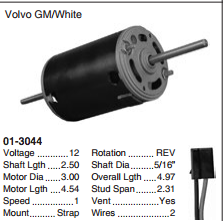BLOWER MTR DOUBLE REV 12V fits Volvo