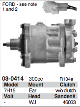 Sanden Compressor w/o Clutch Ford/fits Sterling Trucks