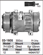 Sanden Compressor - Genuine OEM Grade fits Volvo