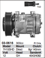 Sanden Compressor - Genuine OEM Grade fits Freightliner