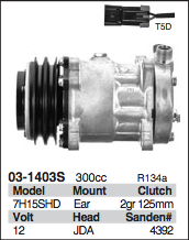 Sanden Compressor - Genuine OEM Grade Fits Peterbilt,kenworth