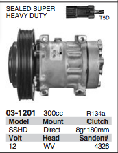 Sanden Compressor - Genuine OEM Grade FIts Mack and Volvo 12.8L L6 MP8