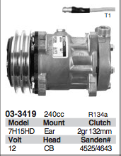 Sanden Compressor - Genuine OEM Grade 2 Groove Multi Fit Applications