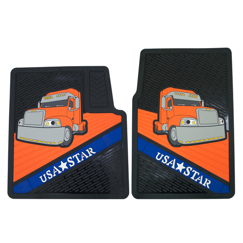 Rubber Floor Mats Fits Freightliner Century (Set)