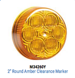 2" Round Amber/Amber Clearance Marker Maxxima