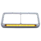 19 Led Dual Headlight Bezel - Amber Led/Amber Lens