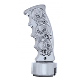 Thread-On Skulls Pistol Grip Gearshift Knob With 13/15/18 Speed Adapter - Chrome