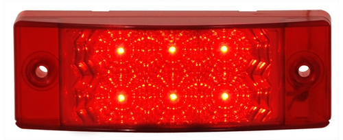 Rectangle 6 LED Marker & Turn Light Dual Function 12V