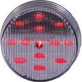 2.5" Round P2/P3 Clearance Marker Red Clear Lens Maxxima